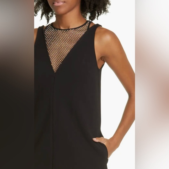 NWOT Ted Baker London Tasmmin Shift Sleeveless Black mini Dress sz 1 US 2 - Picture 4 of 9